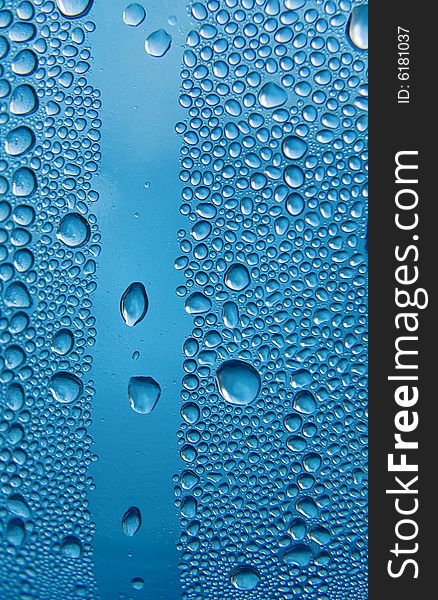 Blue water drops photo background. Blue water drops photo background