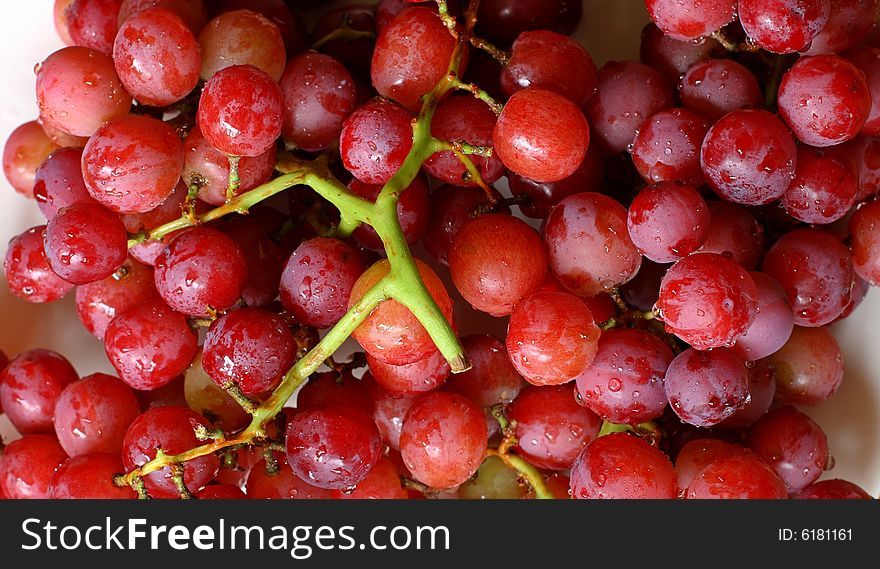 Beautiful plate of red grapes. Beautiful plate of red grapes