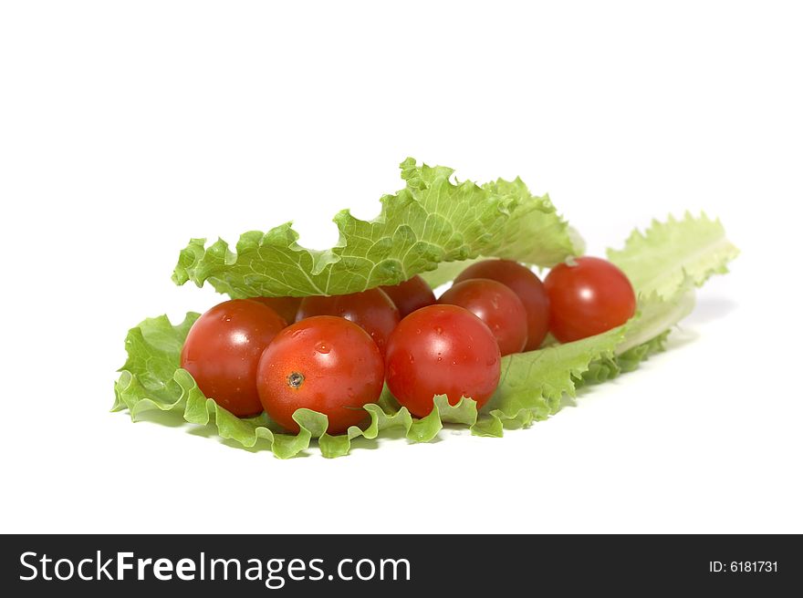 Fresh vegetables on a white background