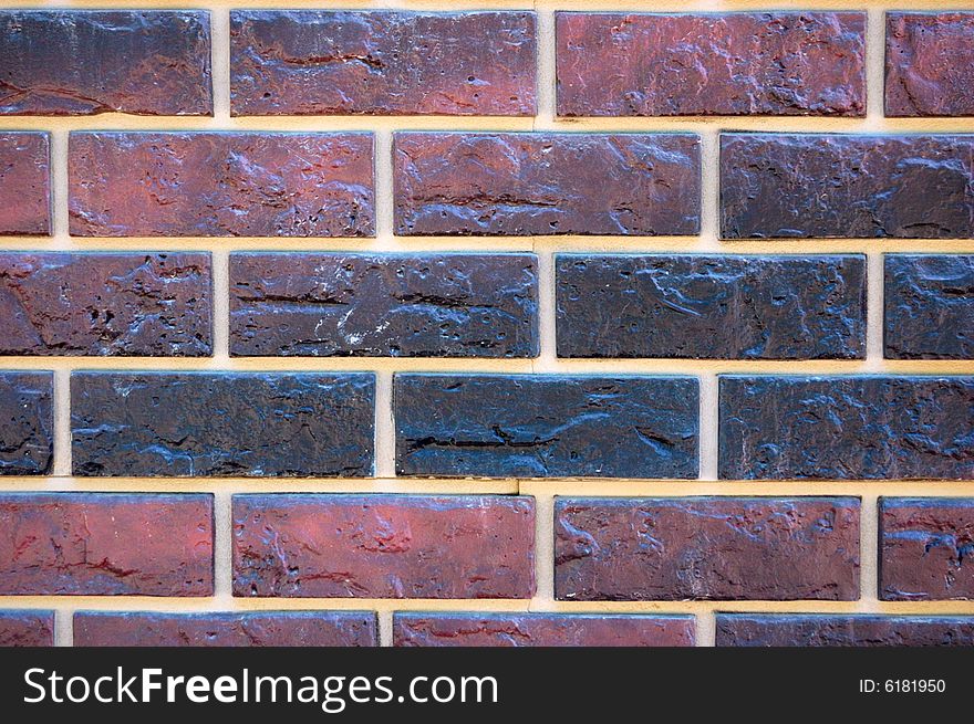 Old-style wall of decorative bricks