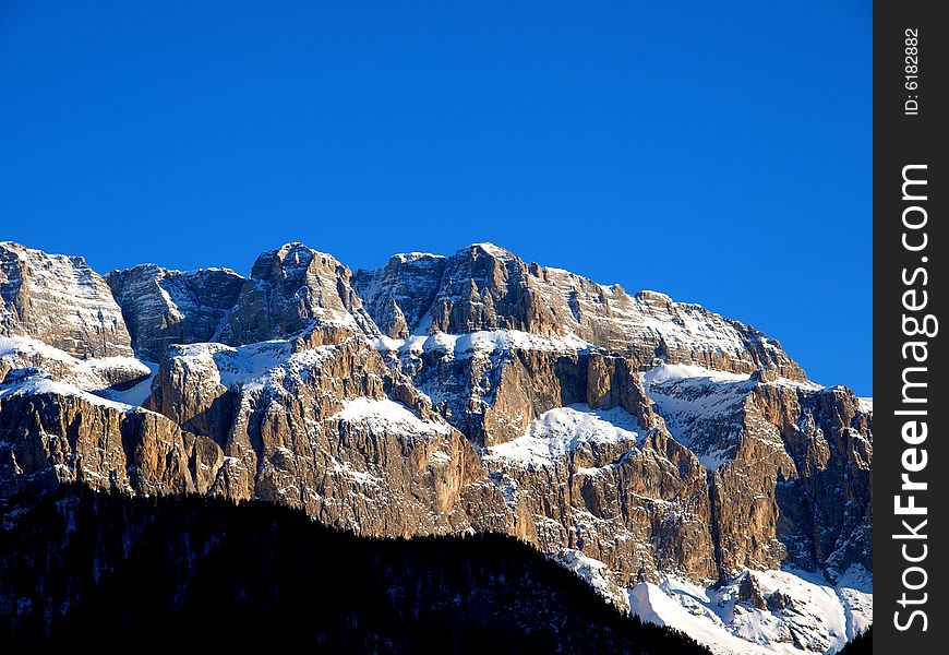 Sella Group In Winter Time