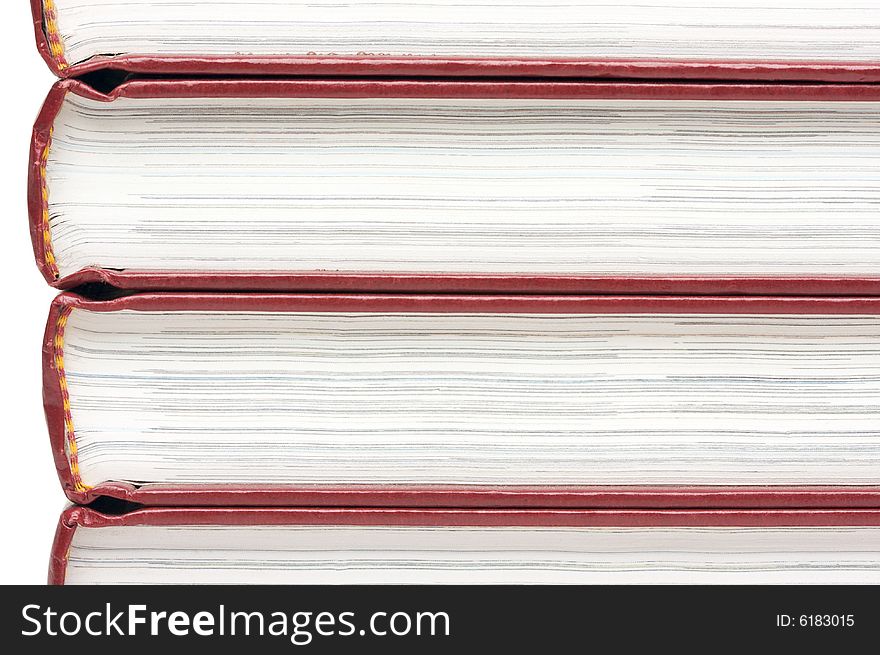 Stack of Books Isolated on a White Background.