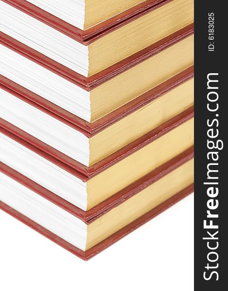 Stack of Books Isolated on a White Background.