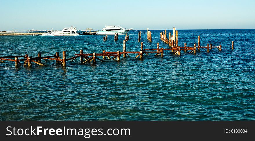 Bay near desert in the exotic country. Bay near desert in the exotic country.