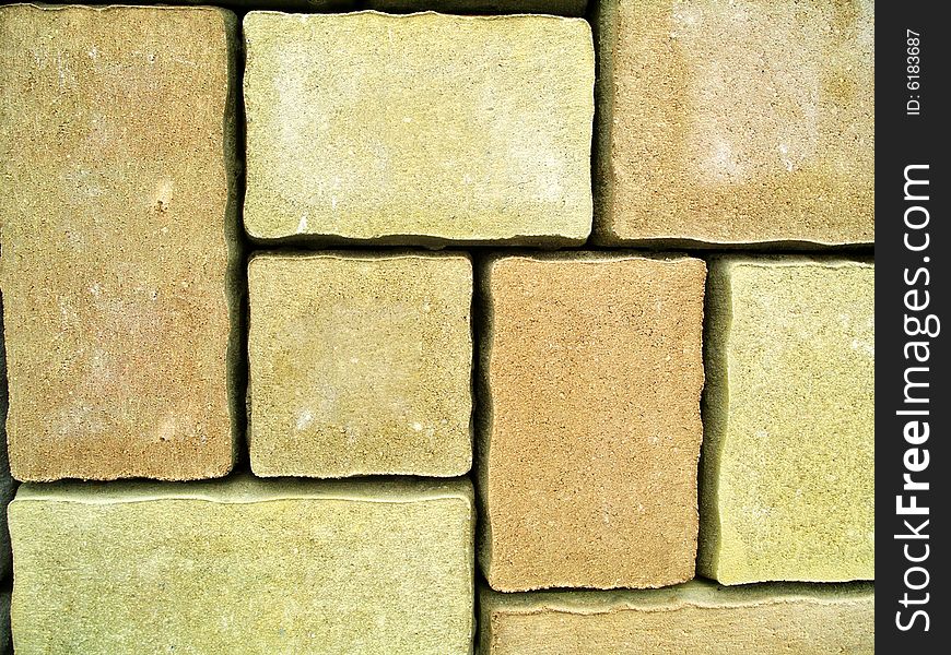 Tiled paving stones colorful pattern