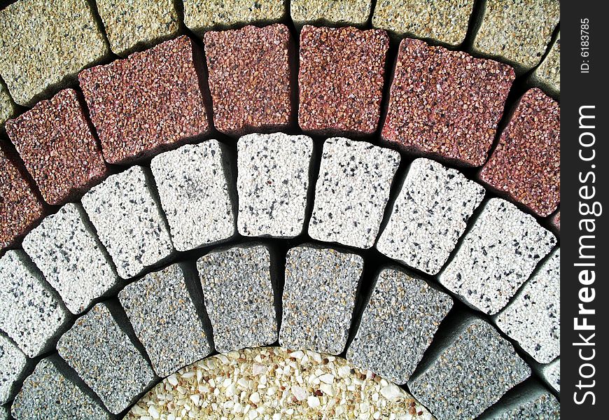 Tiled paving stones colorful pattern
