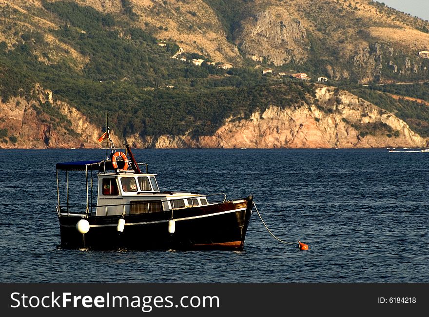 Small boat in Budva,Montenegro