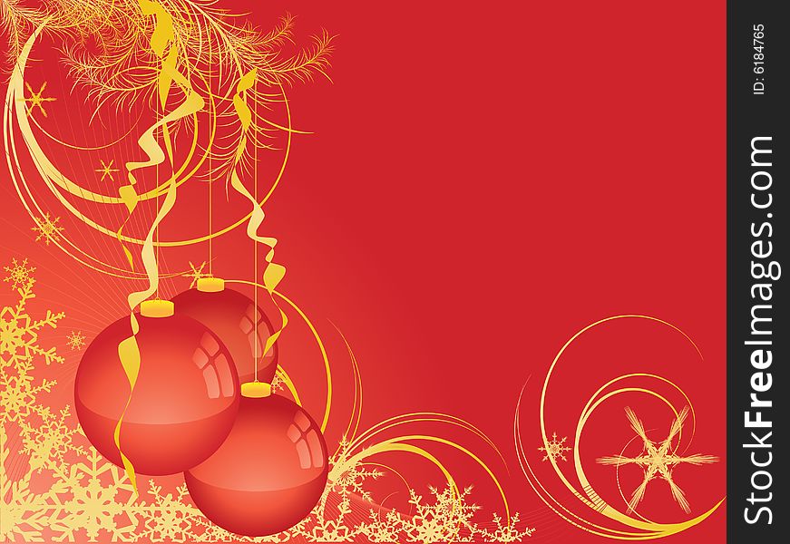 Vector Christmas background. Elements for holiday design