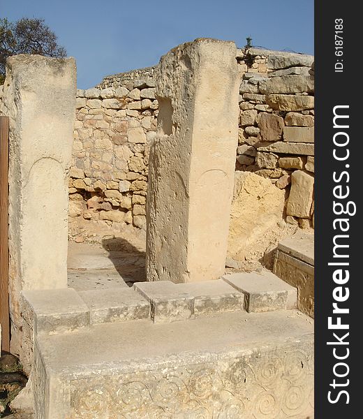 Tarxien - prehistorical temples, Paola, Malta, october 2007. Tarxien - prehistorical temples, Paola, Malta, october 2007