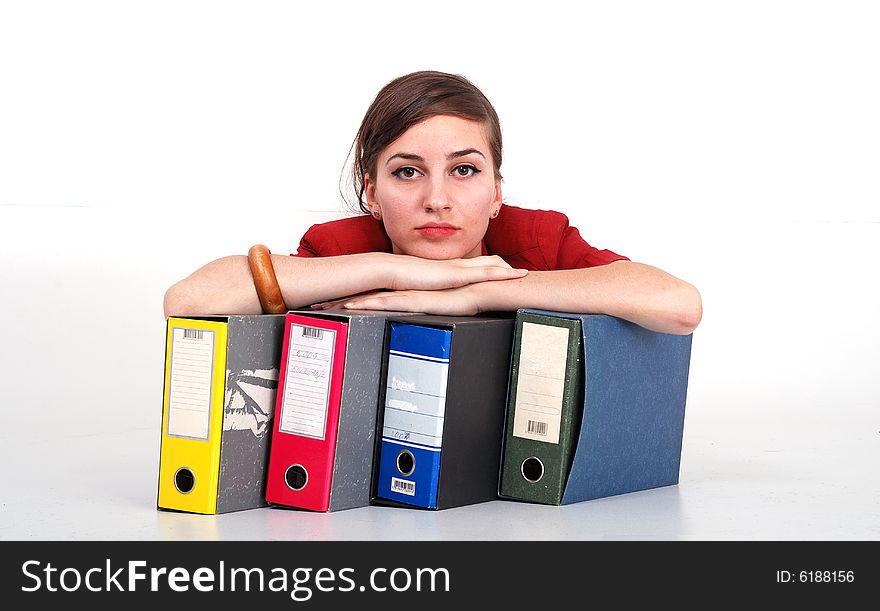 A young woman with registers