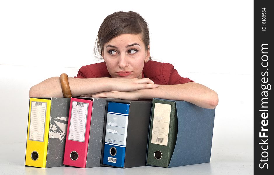 An oung woman with registers