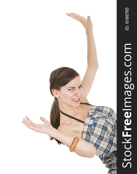 Attractive young girl dance pose