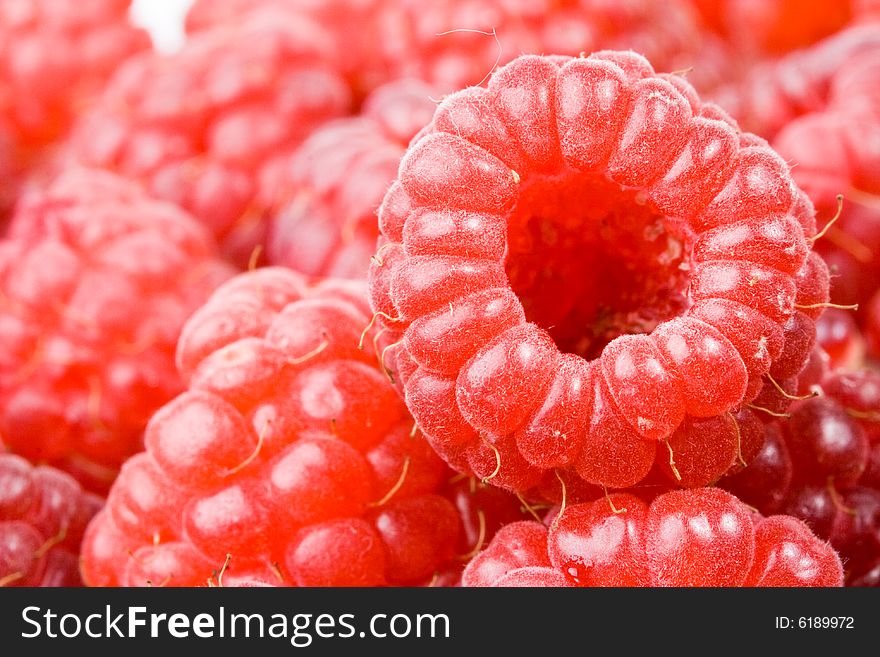 Abstract background from a fresh ripe raspberry. Abstract background from a fresh ripe raspberry