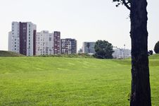 Panorama Of A Urban Park, Lisbon, Portugal Royalty Free Stock Photos Panorama Of A Urban Park, Lisbon, Portugal Royalty Free Stock Photos