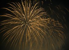 Orange Fireworks Exploding In Sky Royalty Free Stock Image Orange Fireworks Exploding In Sky Royalty Free Stock Image