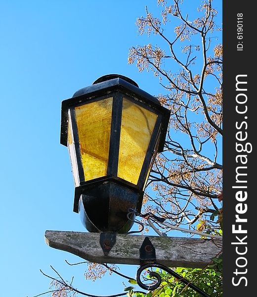 Beautiful colonial style old lamp. Beautiful colonial style old lamp.