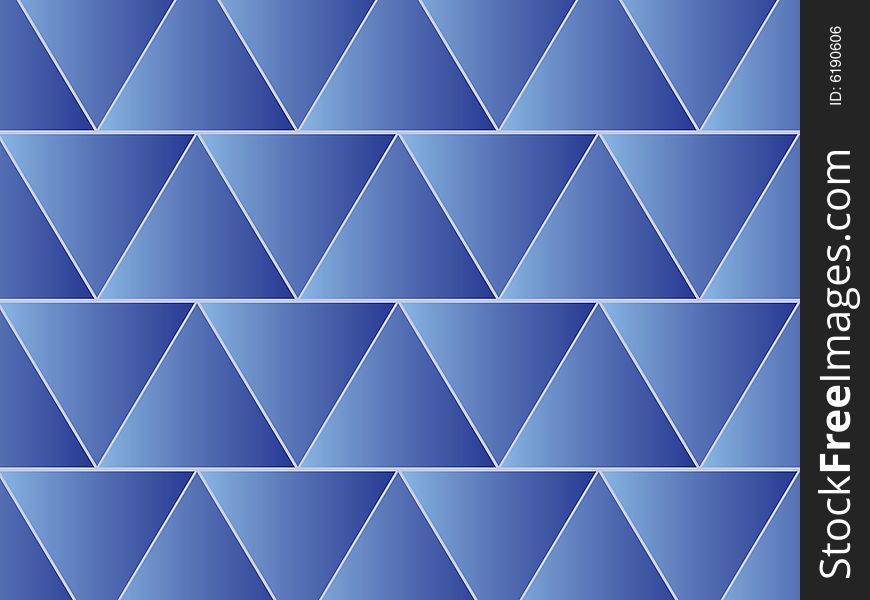 A vector illustration of a blue triangle pattern. A vector illustration of a blue triangle pattern