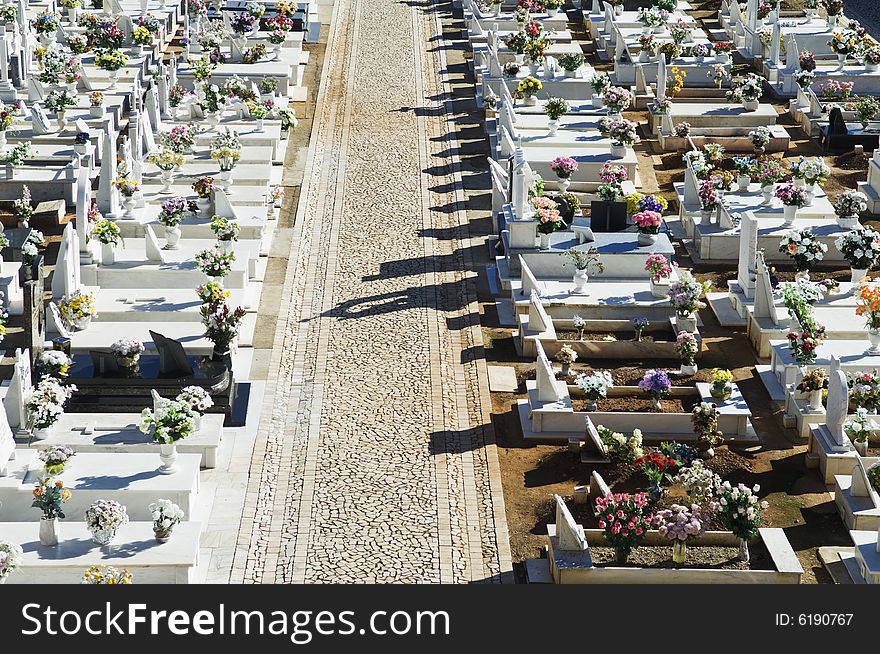 Catholic Cemetery In Alentejo, Portugal