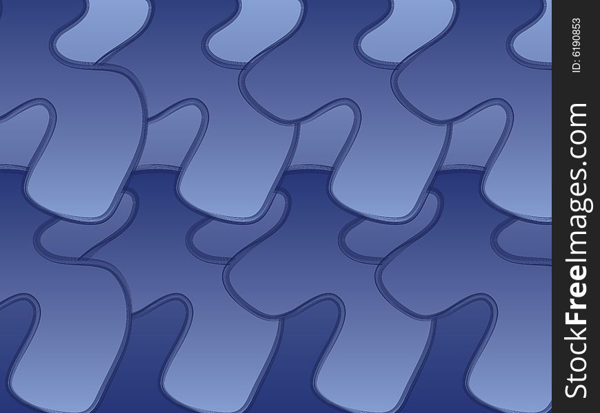 A vector illustration of a blue puzzle pieces pattern