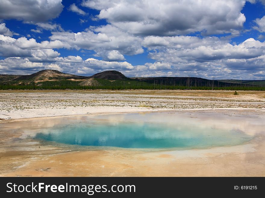 Midway Geyser Basin In Yellowstone