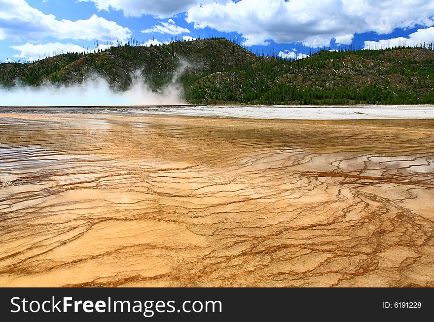 Midway Geyser Basin In Yellowstone