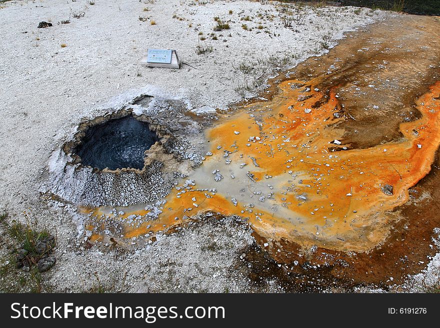 The scenery at Upper Geyser Basin in Yellowstone National Park