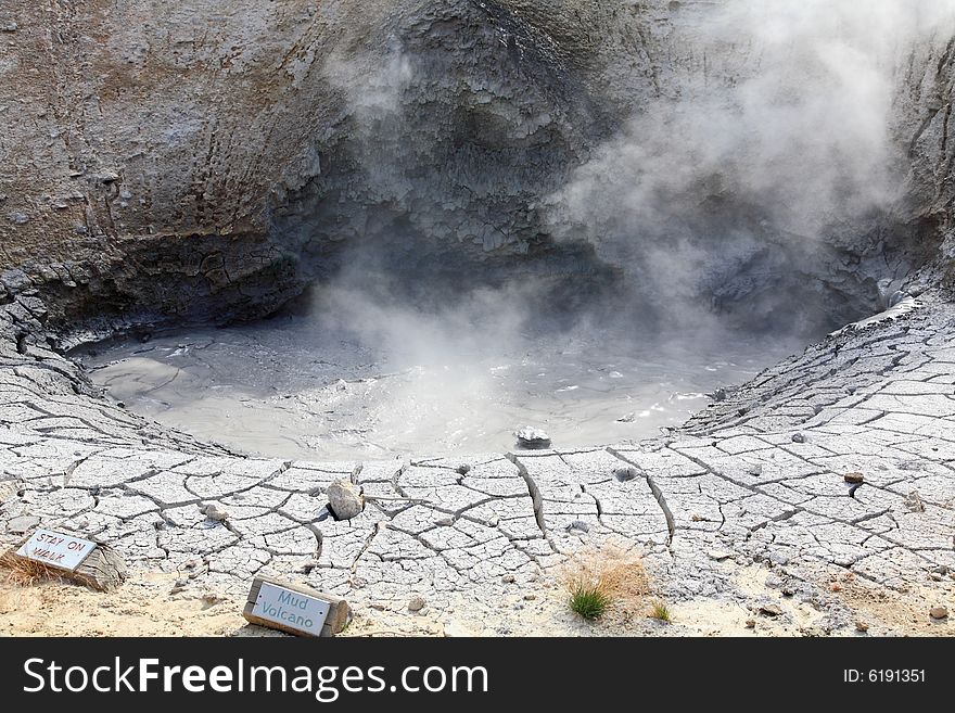 Mud Volcano Area In Yellowstone