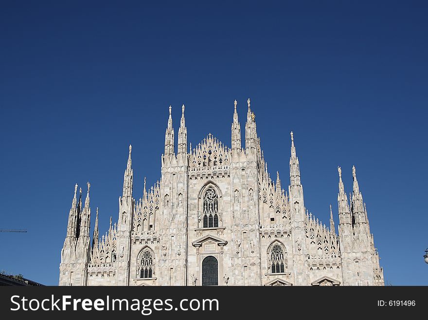 The Milan's Dome under a fantastic blue sky. The Milan's Dome under a fantastic blue sky