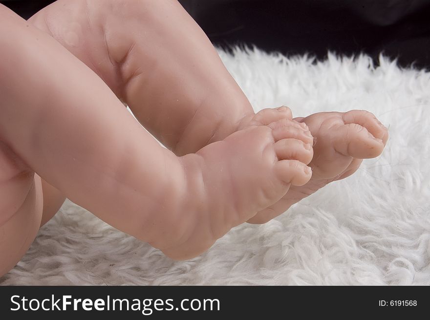 Plastic baby feet