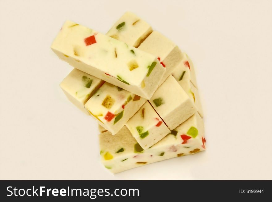 Fruit candy isolated on a white background