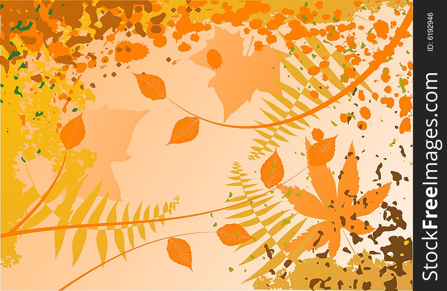 Autumn background, ornament, 2-d illustration