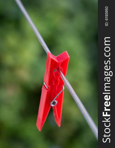 Laundry stave plastic colored clothespin