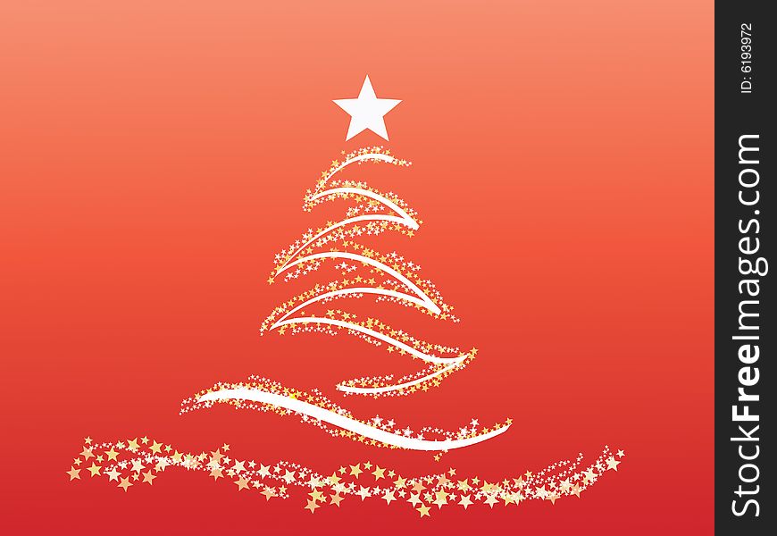 Abstract Christmas tree background