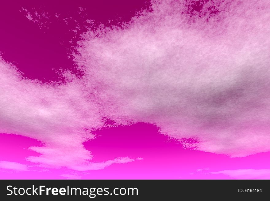 Illustration of a Great Pink Sky. Illustration of a Great Pink Sky