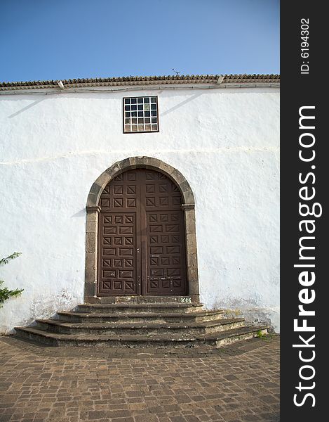 Typical ancient door of canary islands in spain. Typical ancient door of canary islands in spain