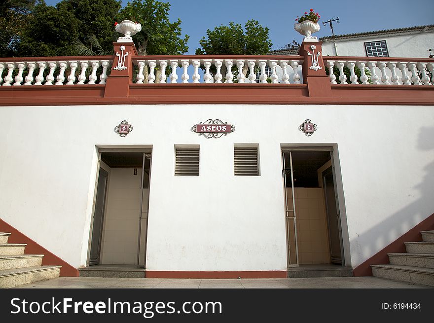 Retro toilet at icod city tenerife spain