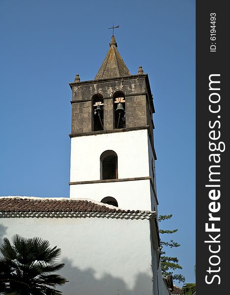 Saint marcos church at icod city in tenerife spain. Saint marcos church at icod city in tenerife spain