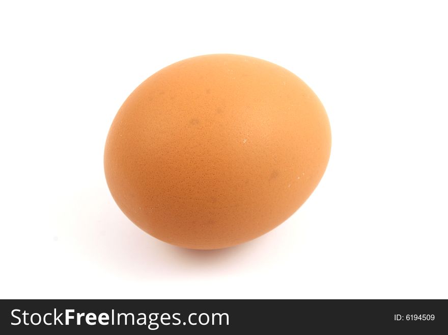 Egg isolated on white in studio