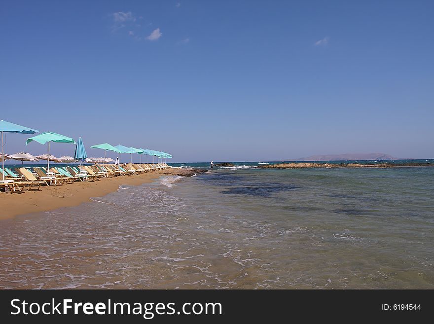 View on Beach, Crete, Greece. View on Beach, Crete, Greece