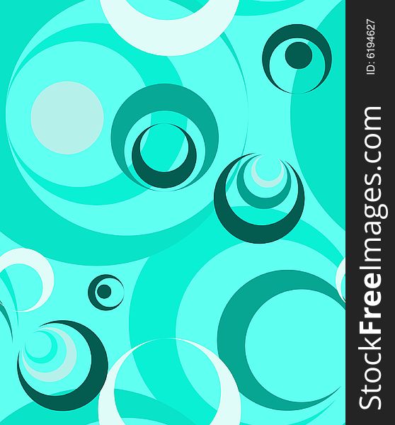 Background in turquoise colour with circles of the different sizes. Background in turquoise colour with circles of the different sizes