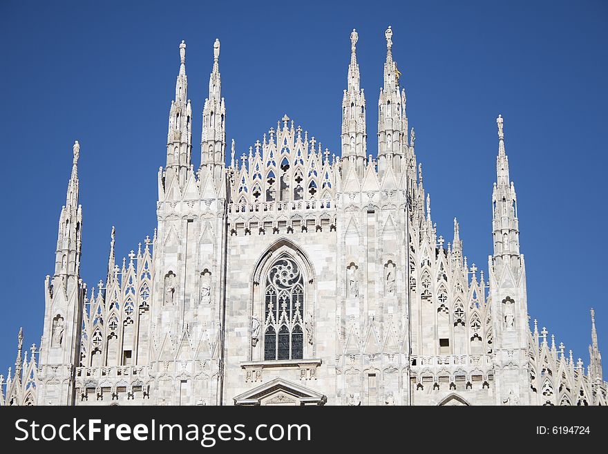 The Milan's dome under a fantastic blue sky