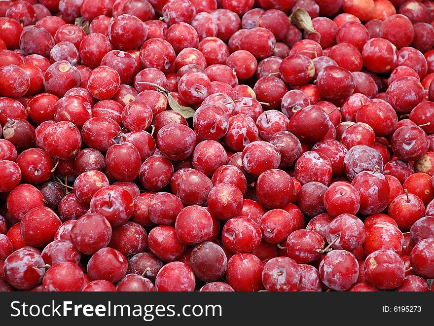 Red apple fruits at market. Red apple fruits at market