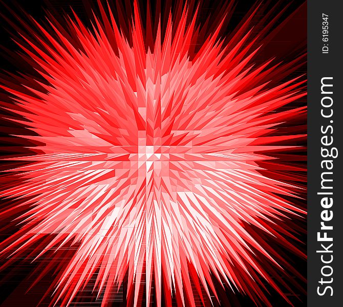 Explosion, abstract background, fiery effect. Explosion, abstract background, fiery effect