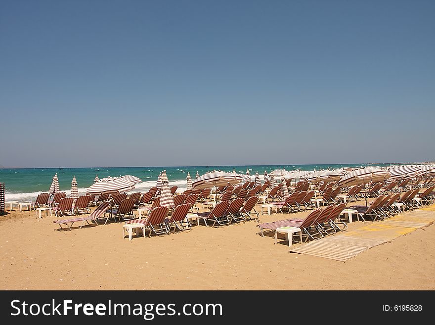 The beach at Crete in Greece