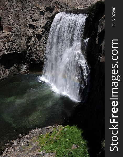 Rainbow falls by mammoth lakes in california. Rainbow falls by mammoth lakes in california