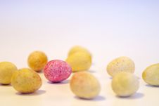 Mini Candy Chocolate Eggs - Odd One Out Stock Image