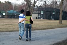 Walking Along In The Park Stock Photography Walking Along In The Park Stock Photography