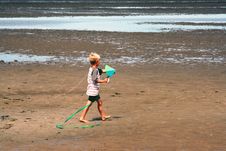 Boy With A Kite Royalty Free Stock Image
