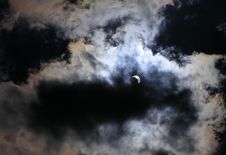 Solar Eclipse At 70 Phase Royalty Free Stock Photography Solar Eclipse At 70 Phase Royalty Free Stock Photography