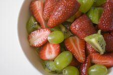Plain White Bowl With Fresh Fruit Salad. Stock Photos Plain White Bowl With Fresh Fruit Salad. Stock Photos